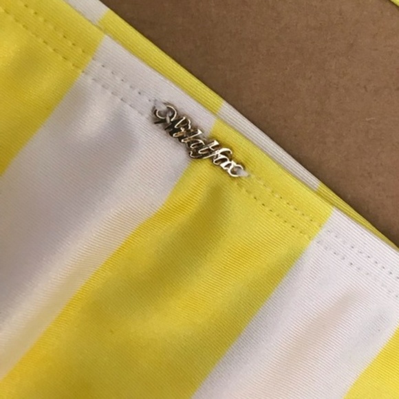 🆕 WILDFOX SWIM YELLOW STRIPED BIKINI BOTTOMS NWT - Picture 6 of 7